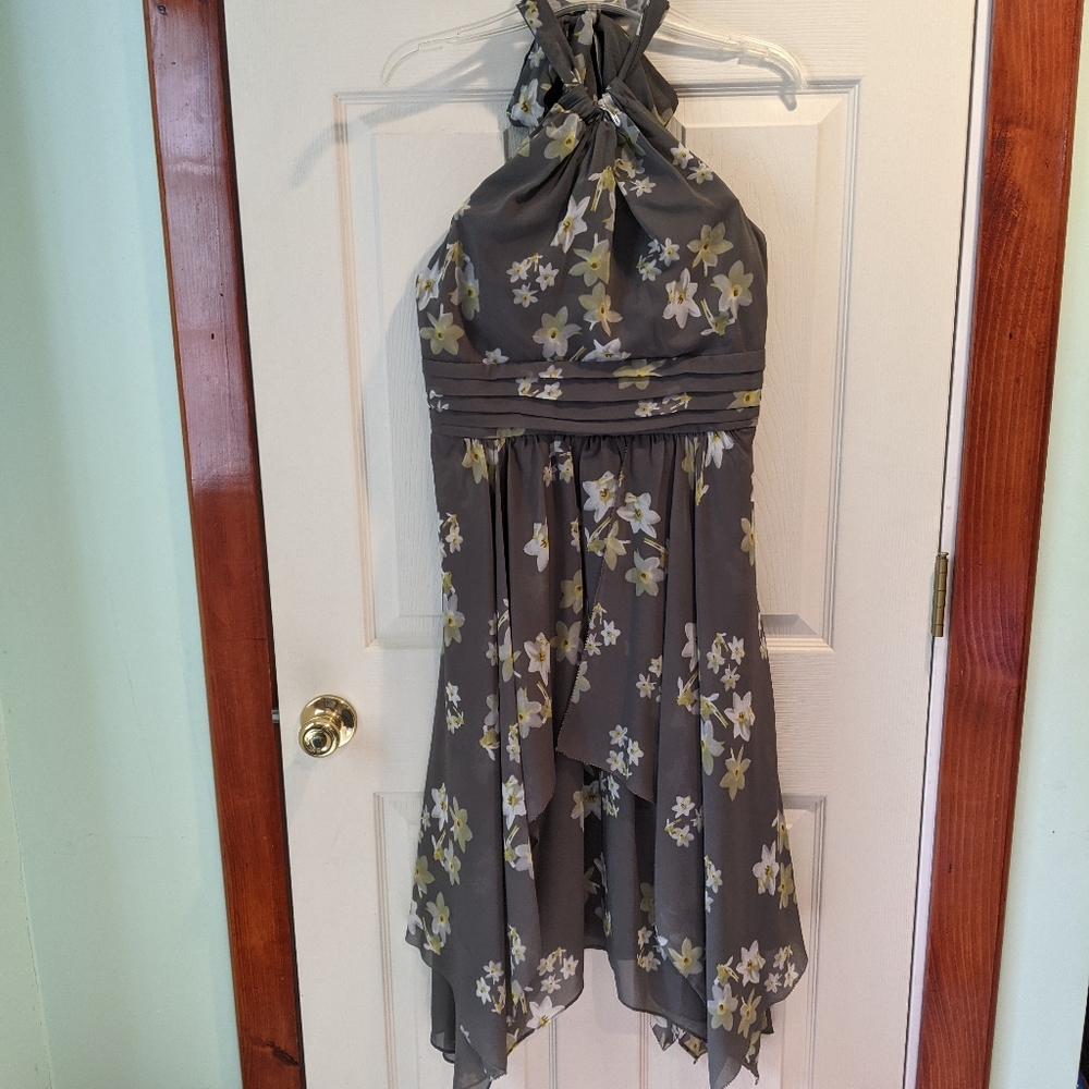 Grey halter dress